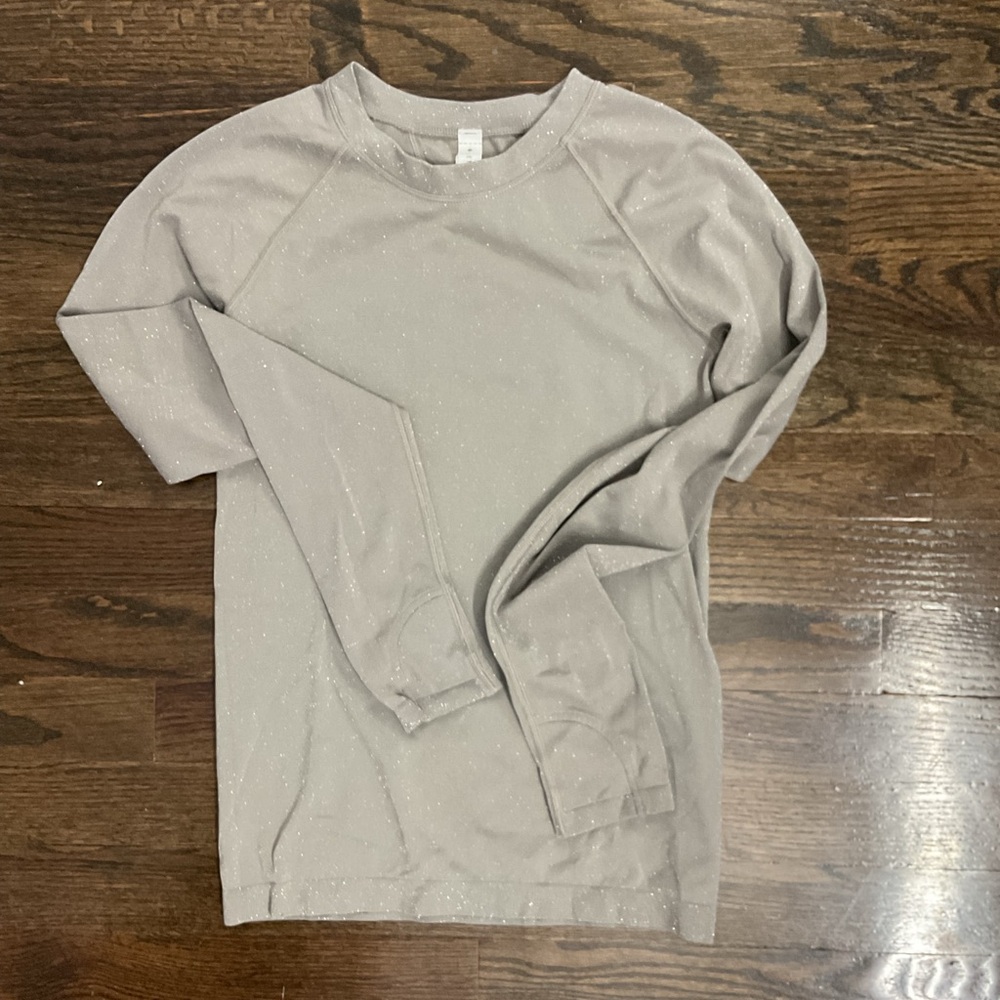 Athleta Seamless Shimmery Long Sleeve Top